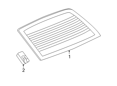 2007 Pontiac G5 Back Glass, Rear Diagram for 15864517