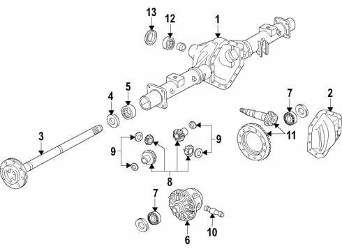 2019 Chevy Silverado 3500 HD Axle Shaft, Rear Diagram for 20920662