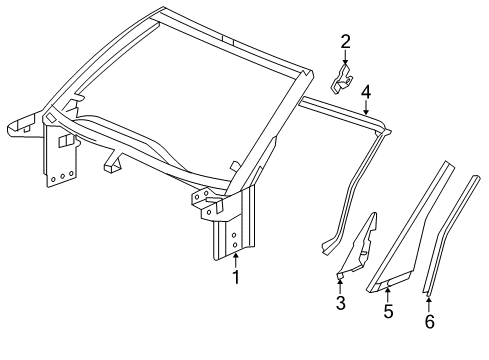 2016 Chevy Corvette Windshield Header & Components Diagram 2 - Thumbnail