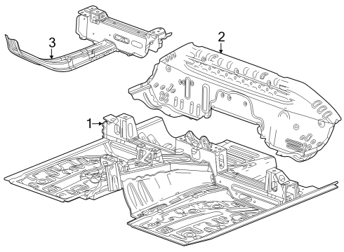 2025 Buick Encore GX Floor & Rails Diagram