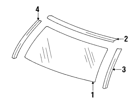 1995 Buick Park Avenue Glass - Windshield Diagram