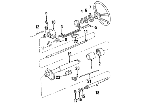 1991 Chevy C1500 Upper Steering Column Diagram