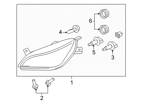 2009 Saturn Sky Headlamp Components Diagram