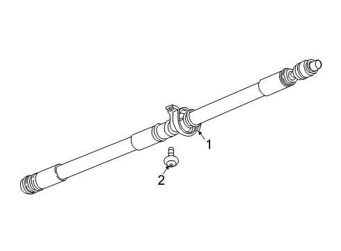 2025 Cadillac XT6 Drive Shaft - Rear Diagram
