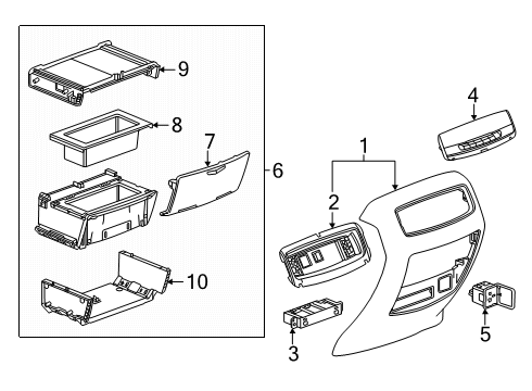 2025 Cadillac Escalade Liner, Jet Black, Rear Diagram for 84717528