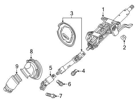 2025 Chevy Malibu Steering Column Assembly Diagram