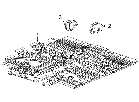 2024 Chevy Equinox EV Floor & Rails Diagram