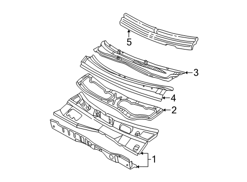 1996 Pontiac Sunfire Cowl Diagram
