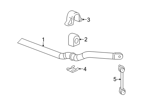 2004 Cadillac SRX Stabilizer Bar & Components Diagram 2 - Thumbnail