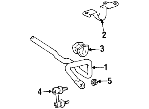 2002 Chevy Prizm Stabilizer Bar & Components Diagram 2 - Thumbnail