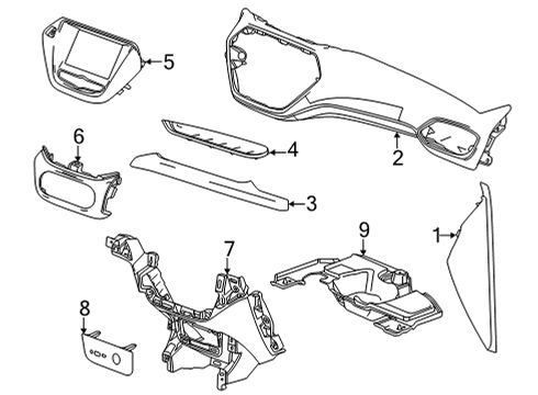 2023 Chevy Trailblazer Instrument Panel Components Diagram 2 - Thumbnail