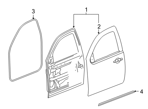 2011 Chevy Tahoe Door & Components Diagram 2 - Thumbnail