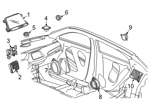 2020 Cadillac XT4 Radio Diagram for 84837224