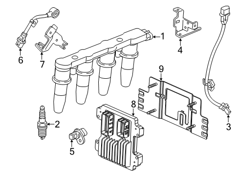2012 Chevy Sonic Spark Plug Diagram for 12681656