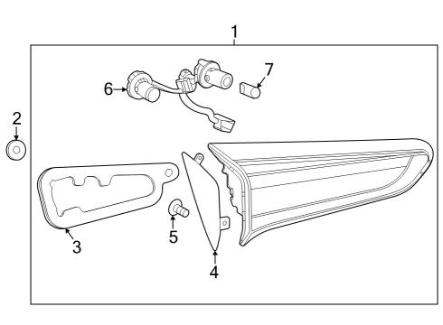 2024 Buick Encore GX Socket & Wire, Rear Diagram for 42713219