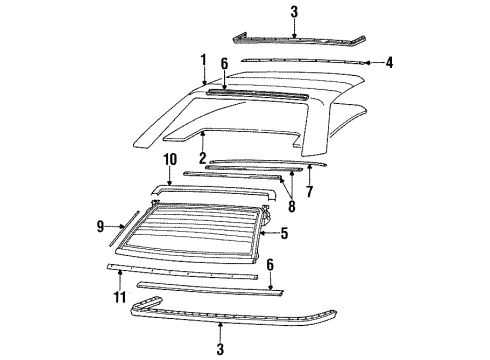 1993 Cadillac Allante Folding Top Diagram