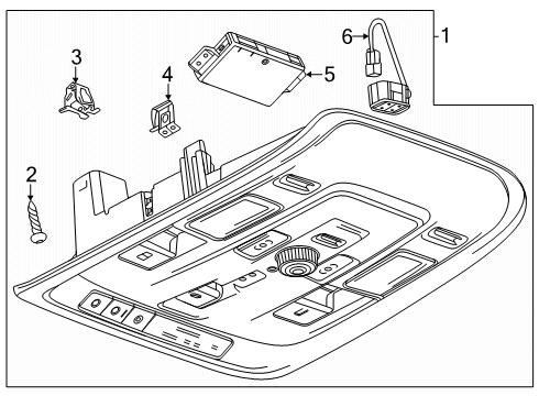 2025 Chevy Suburban Overhead Console Diagram 2 - Thumbnail