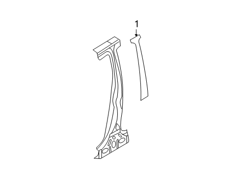 2006 Chevy Aveo Exterior Trim - Pillars Diagram 2 - Thumbnail