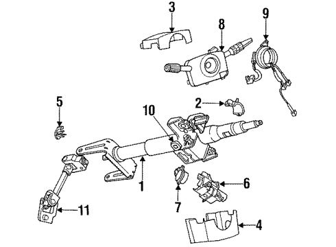 1994 Saturn SC1 Headlamp Switch Diagram for 21022166