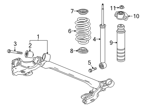 2016 Chevy Spark EV Rear Suspension Components Diagram