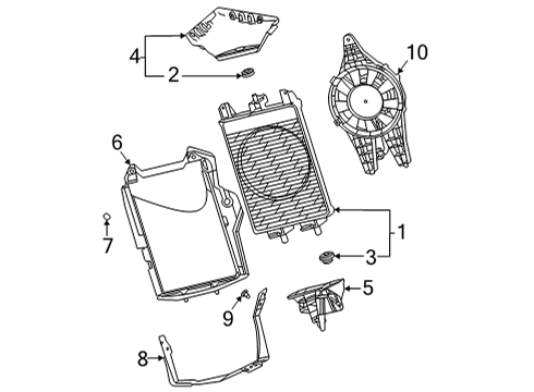 2025 Chevy Corvette Radiator & Components Diagram 6 - Thumbnail