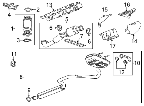 2013 Chevy Malibu Exhaust System Diagram 2 - Thumbnail