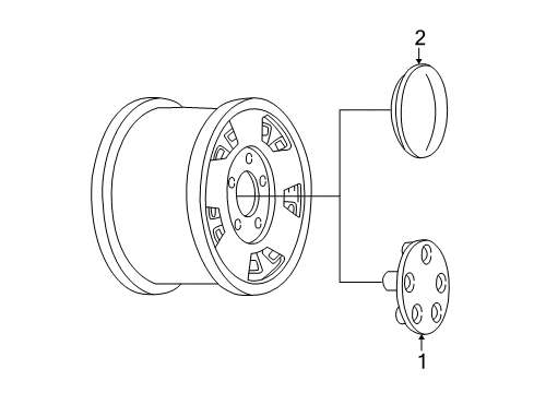 1999 Chevy K2500 Wheel Covers & Trim Diagram 7 - Thumbnail