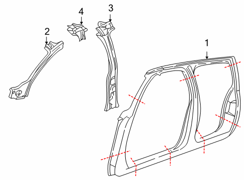2003 Cadillac Escalade EXT Uniside Assembly Diagram for 88944367