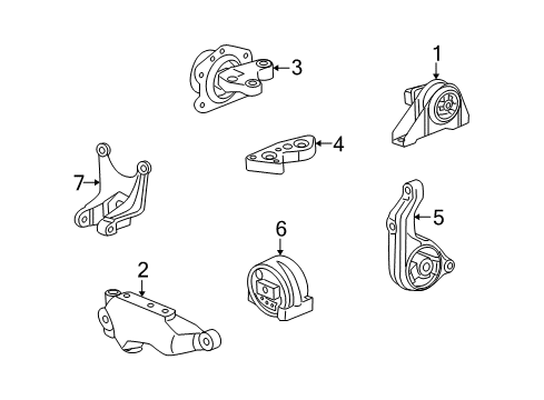 2009 Saturn Vue Engine & Trans Mounting Diagram 3 - Thumbnail