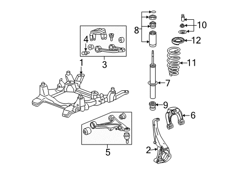 2006 Cadillac STS Front Suspension Components Diagram 4 - Thumbnail