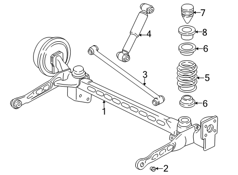 2005 Pontiac Montana Rear Suspension Components Diagram 7 - Thumbnail
