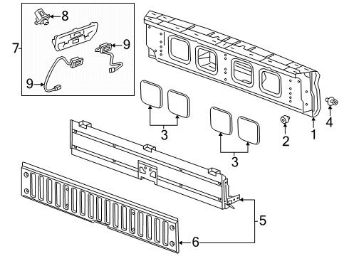 2024 Chevy Silverado EV Tail Gate Diagram 2 - Thumbnail