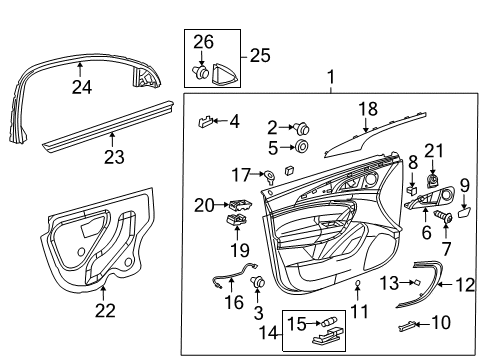 2017 Buick Regal Courtesy Lamp, White Diagram for 13593280