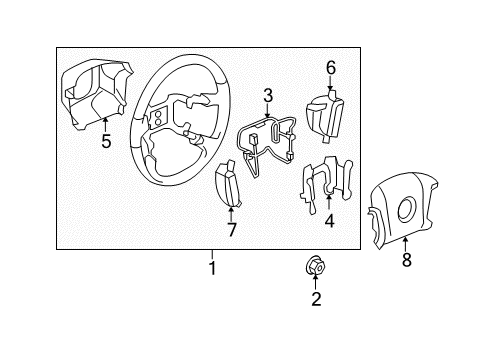 2008 Chevy Malibu Radio Switch, Titanium Diagram for 15844105