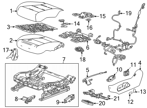 2025 Chevy Equinox Driver Seat Components Diagram 3 - Thumbnail