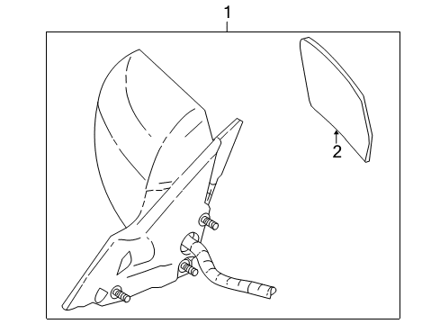 2009 Cadillac SRX Outside Mirrors Diagram