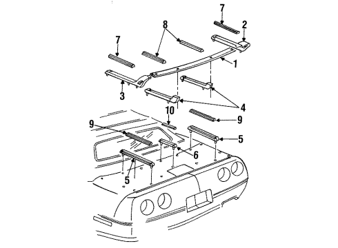 1991 Chevy Corvette Pad, Inner Diagram for 10137247