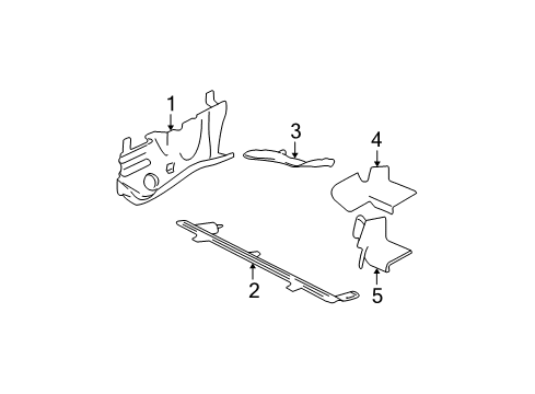 2000 Oldsmobile Alero Splash Shields Diagram 2 - Thumbnail