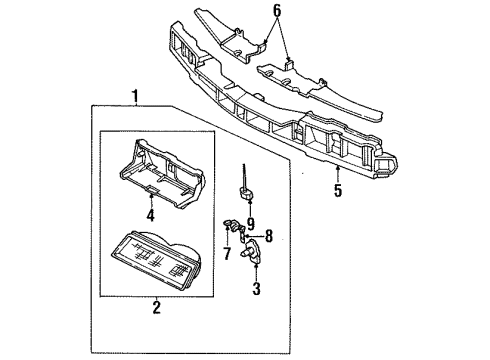 1990 Pontiac Grand Prix Headlamp Components Diagram 2 - Thumbnail