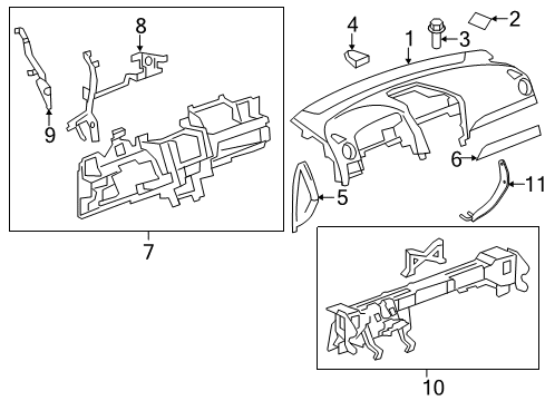 2012 Chevy Captiva Sport Instrument Panel Diagram