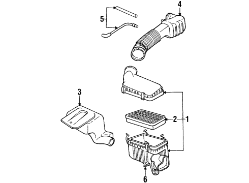 1998 Saturn SL2 Air Intake Diagram