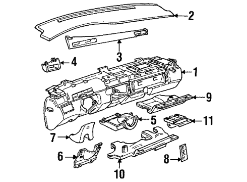 2001 Cadillac Eldorado Instrument Panel Diagram