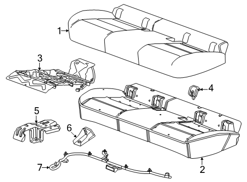 2025 GMC Terrain Rear Seat Components Diagram 3 - Thumbnail