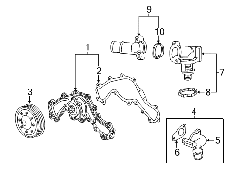 2017 Cadillac ATS Water Pump Diagram 3 - Thumbnail