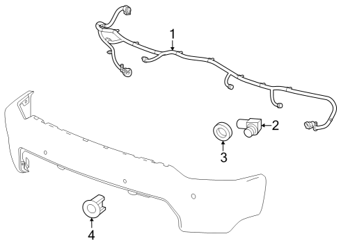 2024 Chevy Silverado 2500 HD Electrical Components - Front Bumper Diagram 2 - Thumbnail