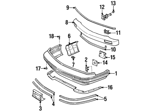 1997 Oldsmobile Regency Stud Plate Diagram for 22526575