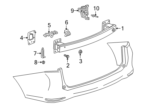 2022 GMC Terrain Bumper & Components - Rear Diagram 2 - Thumbnail