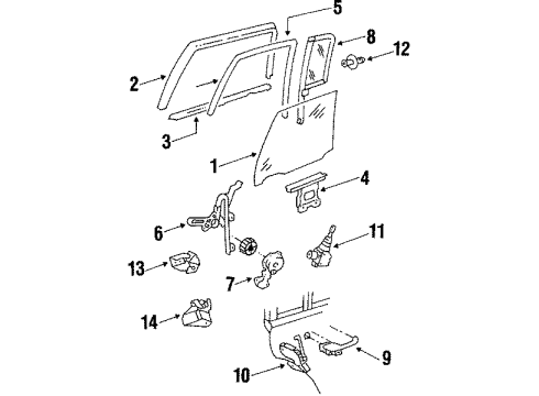 1989 Oldsmobile 98 Window Motor, Front Driver Side Diagram for 22062568