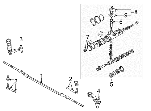 2002 Chevy Suburban 2500 Steering Gear & Linkage Diagram 2 - Thumbnail