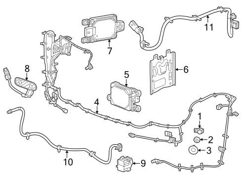 2024 Cadillac Escalade Electrical Components - Front Bumper Diagram 2 - Thumbnail